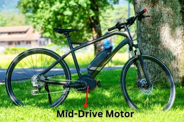 an ebike with 350w mid-drive motor
