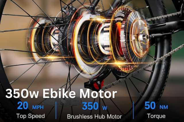 350w ebike hub motor power