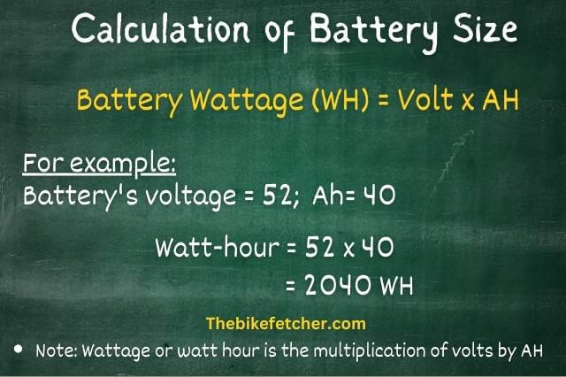 calculation of correct battery size for 2000w ebike